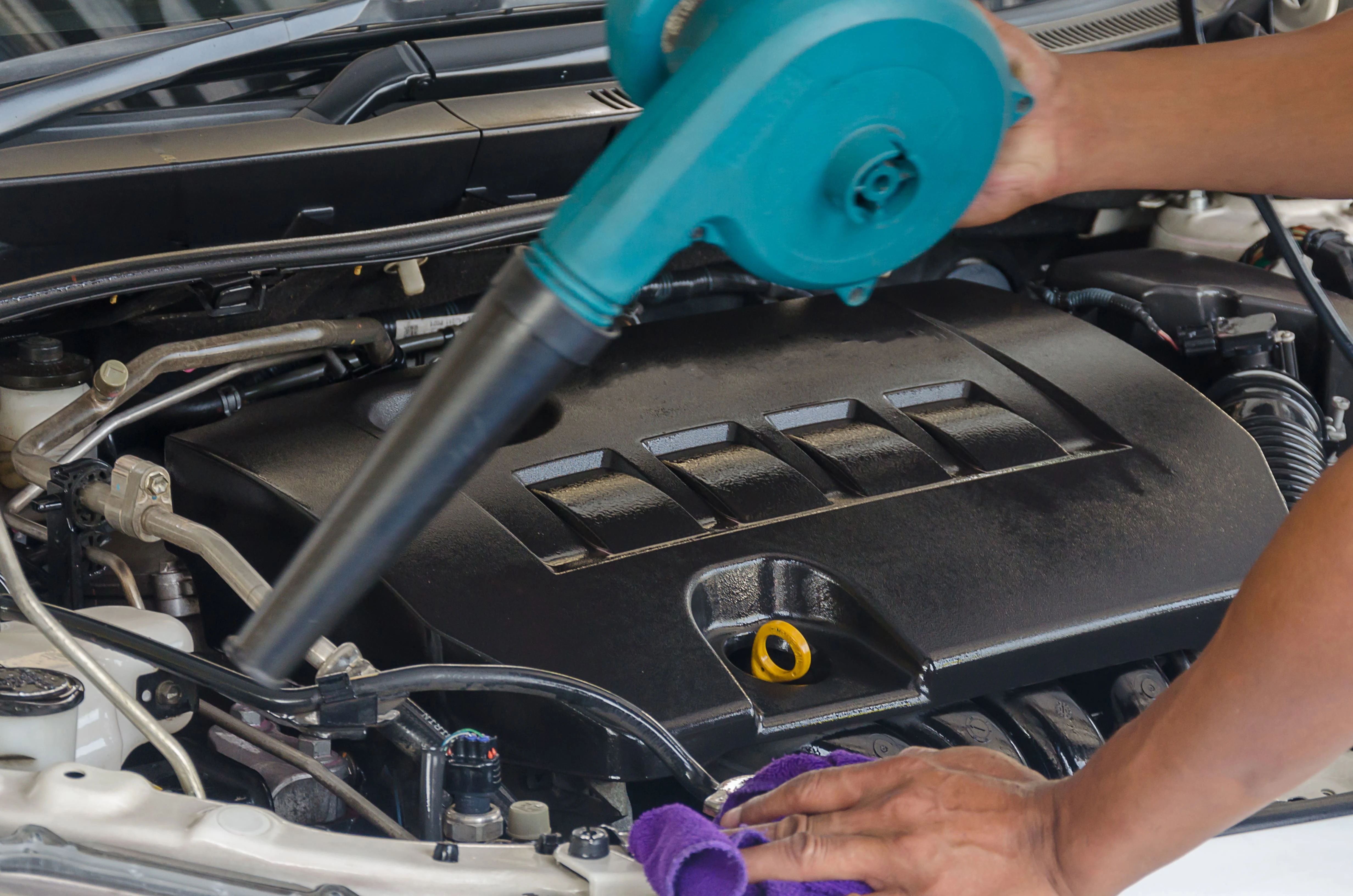 Car engine cleaning